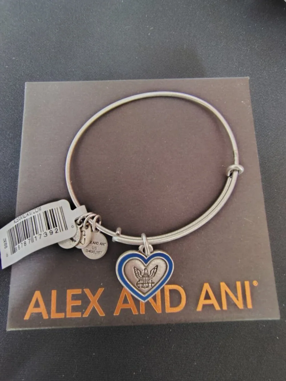 Alex and Ani Silver Navy Mom Bracelet 854